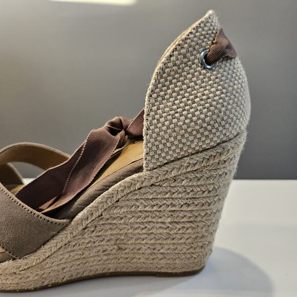 Torrid Womens Wrap Wedge Espidrilles Sandals Brown Size 10.5WW READ - Picture 4 of 12